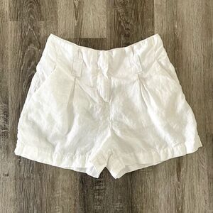 L'AGENCE Hillary Paperbag White Shorts - Size: 25
